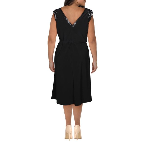 Black Lauren Ralph Lauren Sequined Cocktail Dress - NWT - Picture 2 of 4